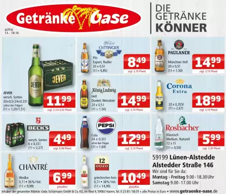 Getränke Oase Prospekt (gültig bis 18-10)