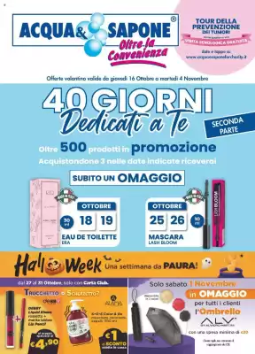 Volantino Acqua & Sapone (valido fino al 4-11)