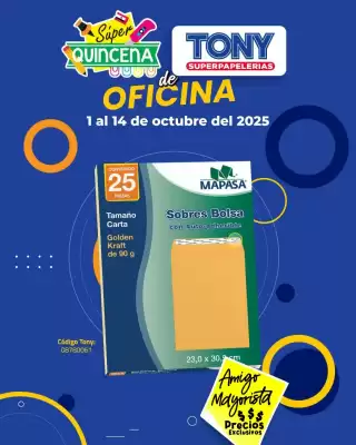 Catálogo Tony Super Papelerías (válido hasta 14-10)