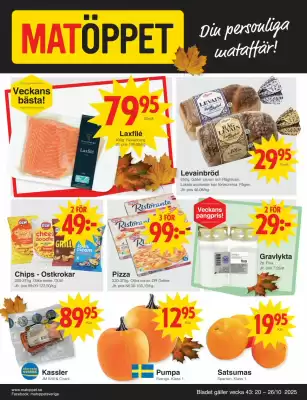 Matöppet reklamblad (giltig till och med 26-10)