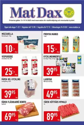 Matdax reklamblad (giltig till och med 19-10)