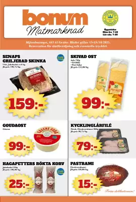 Bonum Matmarknad reklamblad (giltig till och med 19-10)