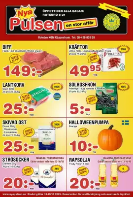 Nya Pulsen reklamblad (giltig till och med 19-10)