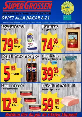 Supergrossen reklamblad (giltig till och med 19-10)