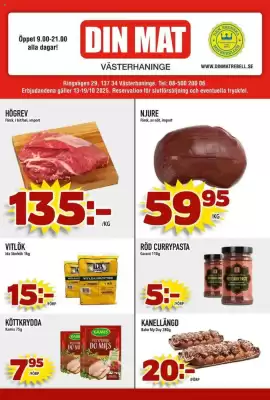 Din Mat reklamblad (giltig till och med 19-10)