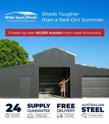 Wide Span Sheds catalogue (valid until 31-10)