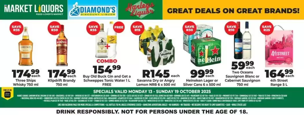 Diamond Discount Liquor catalogue (valid until 19-10)