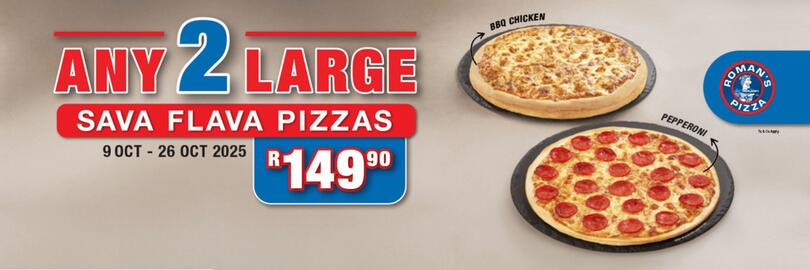 Roman's Pizza catalogue Page 1