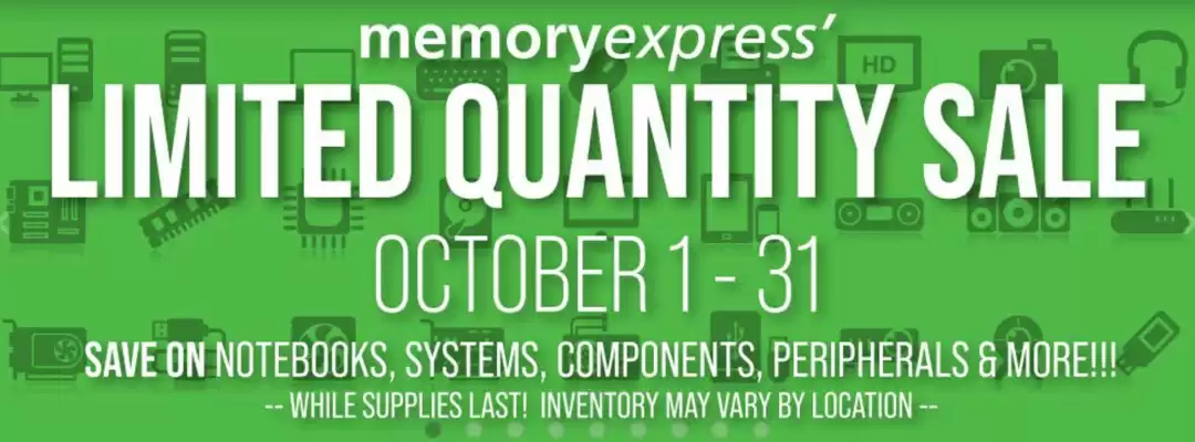 Memory Express flyer (valid until 31-10)