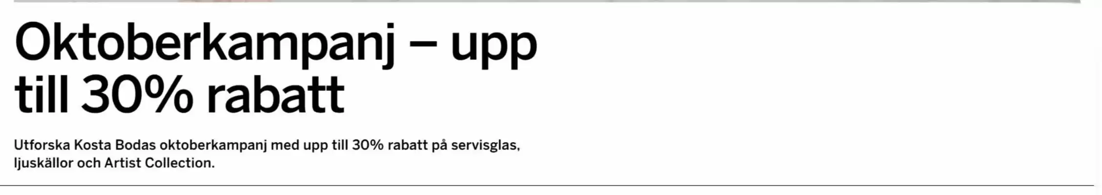 Kosta Boda reklamblad (giltig till och med 28-10)