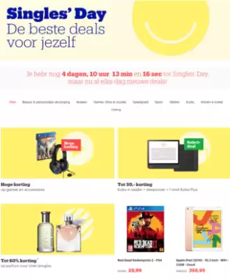 Bol.com Singles Day (geldig t/m 11-11)