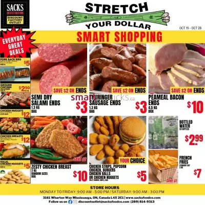Sacks Food Co. flyer (valid until 28-10)
