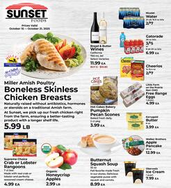 Sunset Foods weekly ad week 42 Page 1