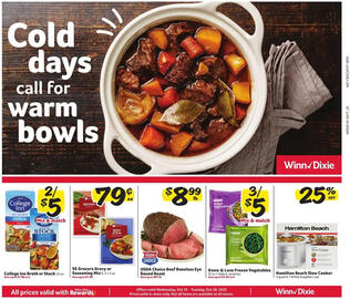 Winn Dixie weekly ad Page 1