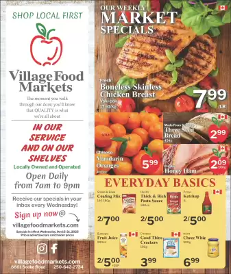 Village Food Markets flyer (valid until 21-10)