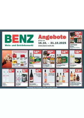Benz Getränke Prospekt (gültig bis 31-10)