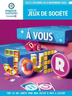 Catalogue E.Leclerc Espace Culturel (valable jusqu'au 8-11)