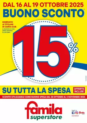 Volantino Famila Superstore (valido fino al 19-10)