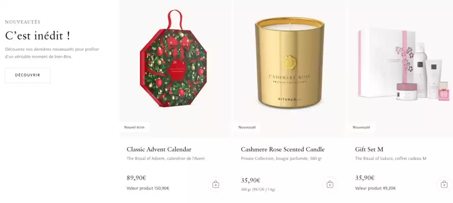 Catalogue Rituals (valable jusqu'au 2-11)