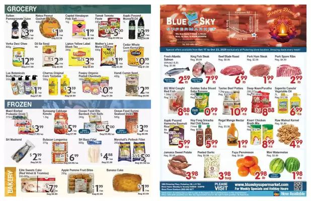 Blue Sky Supermarket flyer (valid until 23-10)