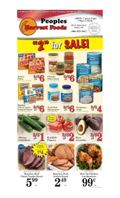 Harvest Foods weekly ad (valid until 21-10)