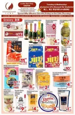 United Supermarket flyer (valid until 23-10)
