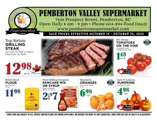 Pemberton Valley Supermarket flyer (valid until 23-10)