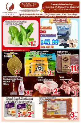 United Supermarket flyer (valid until 23-10)