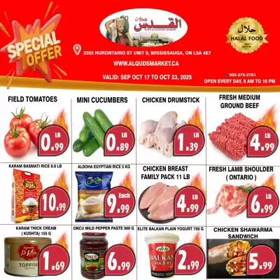 Al-Quds Supermarket flyer (valid until 23-10)