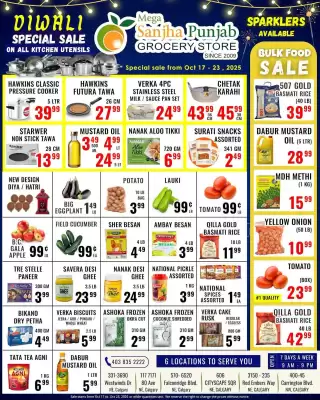 Mega Sanjha Punjab Grocery Store flyer (valid until 31-10)