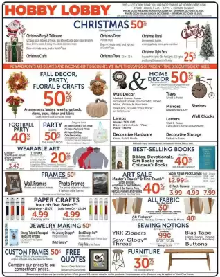 Hobby Lobby weekly ad (valid until 25-10)