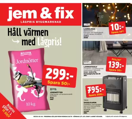 Jem&Fix reklamblad (giltig till och med 2-11)