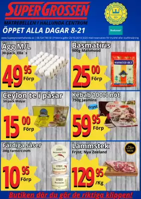 Supergrossen reklamblad (giltig till och med 26-10)