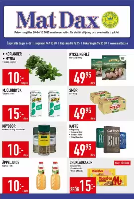 Matdax reklamblad (giltig till och med 26-10)