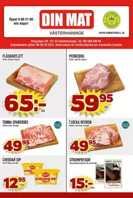 Din Mat reklamblad (giltig till och med 26-10)