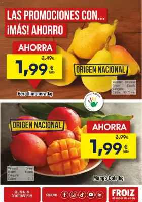 Folleto FROIZ (válido hasta el 26-10)