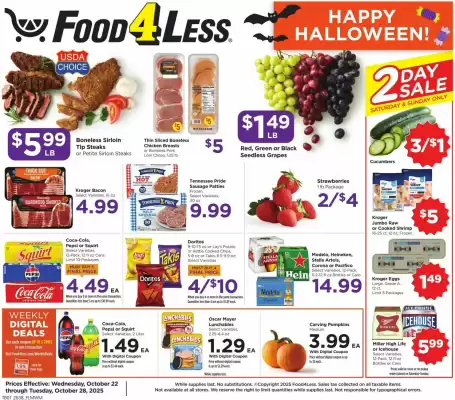 Food 4 Less weekly ad (valid until 28-10)