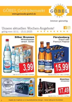 Getränke Göbel Prospekt (gültig bis 15-11)