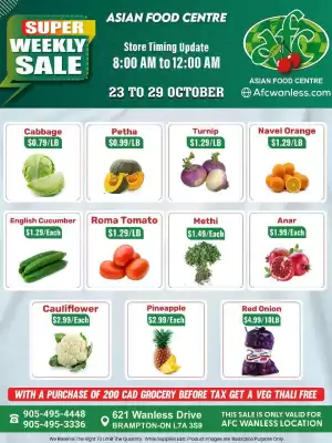 Asian Food Centre flyer (valid until 29-10)