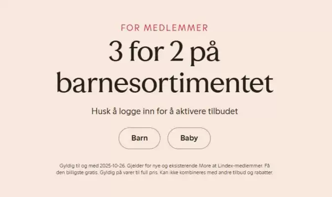 Lindex kundeavis (gyldig til 26-10)
