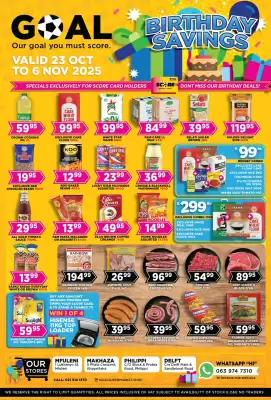 Goal Supermarket catalogue (valid until 6-11)