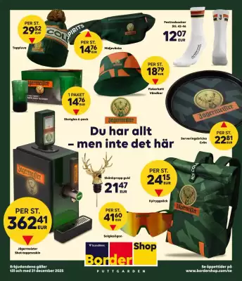 Border Shop reklamblad (giltig till och med 31-12)