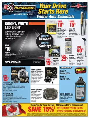 PartSource flyer (valid until 29-10)