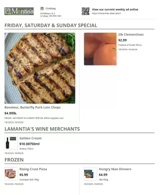 Lamantia's flyer (valid until 29-10)