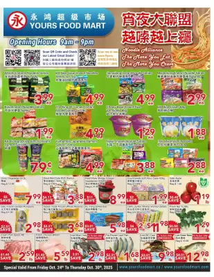 Yours Food Mart flyer (valid until 30-10)