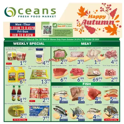 Oceans Fresh Food Market flyer (valid until 30-10)