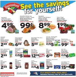 Hannaford flyer week 44 Page 1
