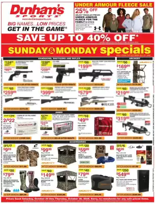 Dunham's Sports weekly ad