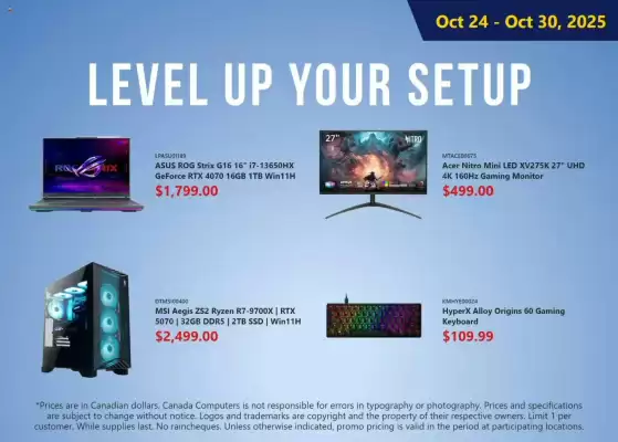 Canada Computers flyer (valid until 30-10)
