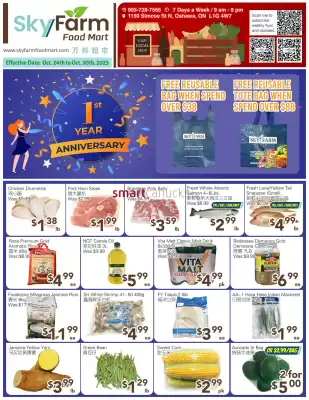 SkyFarm Food Mart flyer (valid until 30-10)